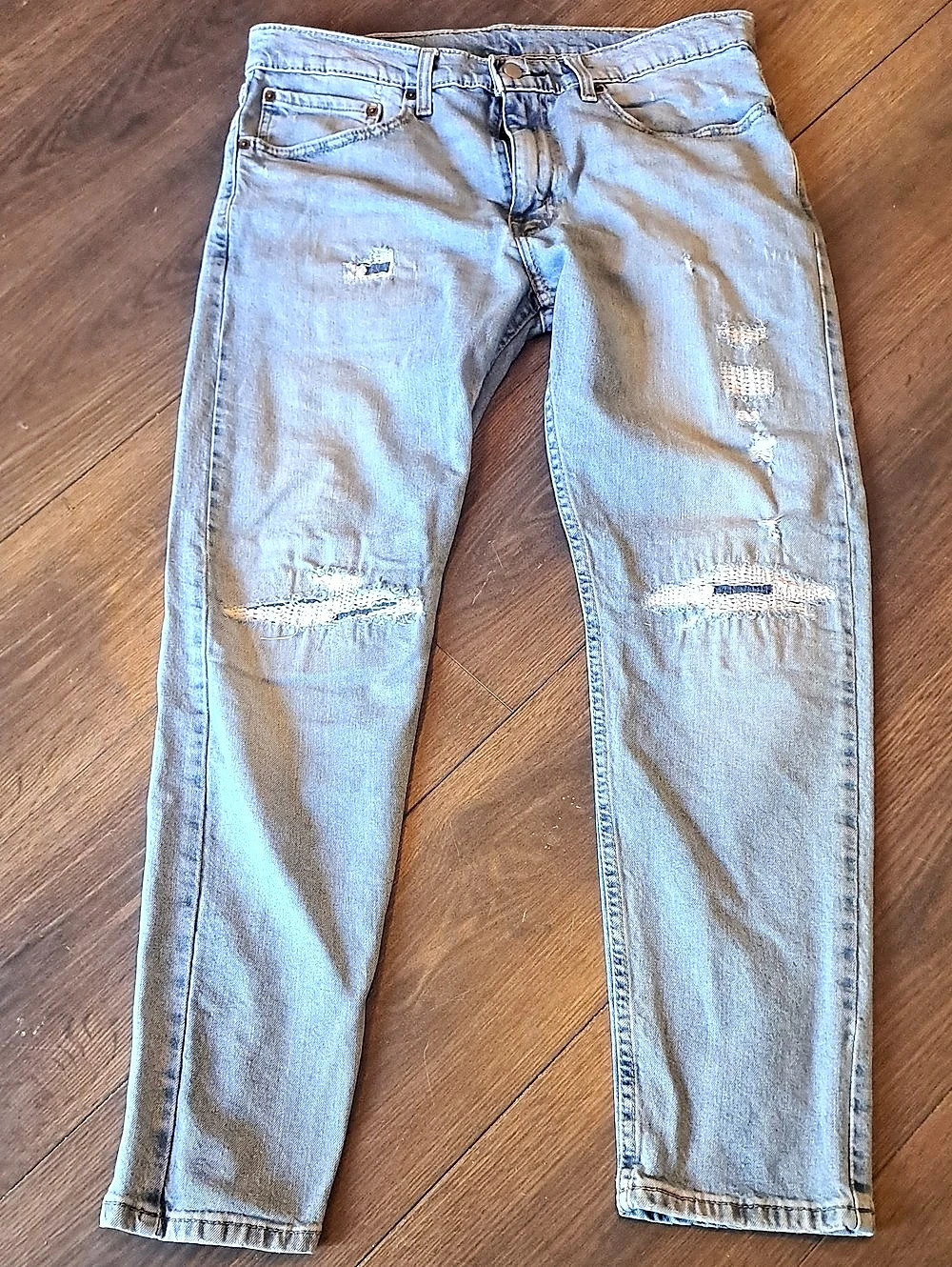 Levi's 512 Slim Taper Jeans Men's Distressed Jeans Blue Waist 34 Length 32